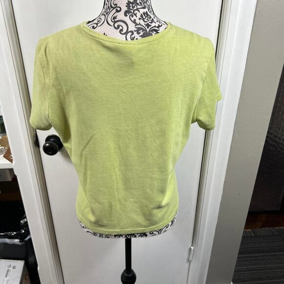 L.L. Bean Lime Green Cotton Crewneck Short Sleeve T-Shirt – Size M - Picture 5 of 5